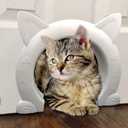 Cat Door for Interior Door, Hidden Pet Litter Box Pet Door for Cats up to 25 lbs Pet Box, Pass Through Opening 8.46x7.87 in XL (White)