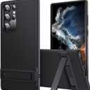 ESR for Samsung Galaxy S22 Ultra Phone Case, 3 Stand Modes Kickstand for S22 Ultra Cover, Military-Grade Drop Protection, Slim Fit, Boost Series Case, Black