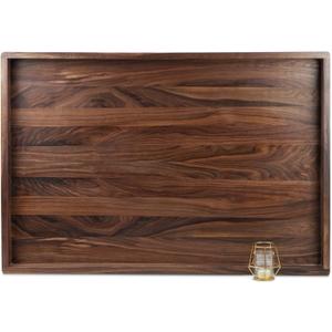 38"x 26" Extra Large Rectangle Black Walnut Wood Ottoman Tray