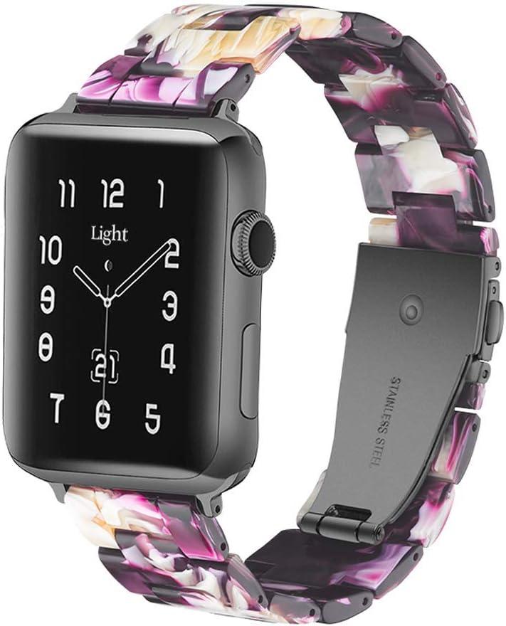 Light House Apple Watch Bands-Fashion Lightweight Resin iWatch Bands for Women Men 38mm/40mm/41mm/42mm(Series 11 10), 49mm/46mm/45mm/44mm/42mm(S 3 2 1), Compatible with Apple Watch Series 11 SE 10 9 8 7 6 5 4 3 Ultra (Unique Purple)