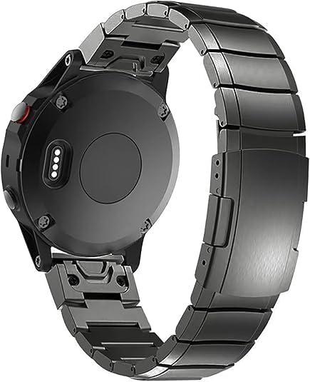 26mm Titanium Metal Quick Fit WatchBand Compatible for Tactix 8 51mm/Instinct 3 50mm/Fenix 8 51mm/Fenix 6X Pro/7X Pro,22mm Band for Tactix 8 47mm/ Instinct 3 45mm/ Fenix 8 47mm/Forerunner 965 (grey)