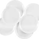 Dinner Plates Set of 6, 10 inch Tempered Glass Salad Plates Set Scratch Resistant, Kitchen White Plates for Serving Dishes, Microwave & Dishwasher Safe