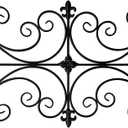 Sintosin Wrought Iron Wall Decor 45 x 18 In, Black, 45.1"L x 18.3"W