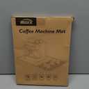 Silicone Coffee Mat with Raised Edges 19" x 12"  Waterproof Countertop Mat, Coffee Maker Pad, Espresso Machine Mat, Heat Resistant Dish Drying Mat (Black)