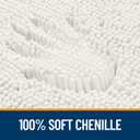 OLANLY Bathroom Rugs 30x18, Extra Soft Absorbent Chenille Bath Rugs, Rubber Backing Quick Dry, Machine Washable Bath Mats for Bathroom Floor, Tub and Shower, Home Decor Accessories, Ivory