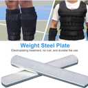 Weighted Vest Steel Plates, Adjustable Rustproof Strength Training Weight Long Steel Plate w/Round Head for Loading Leg Guards Weighted Vest, for Men Women Fitness Exercise (8pcs)