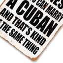 SKYOCEAN Tin Sign Wall Art Metal Sign You Can't Buy Happiness But You Can Marry A Cuban Home Decorative Tin Sign 8x12 for Home Restaurant Cafe Bar Outdoor Indoor Plate