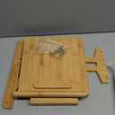 2025 Upgraded Wooden Tortilla Press 10 Inches Large Wood Tortilla Press Maker, with Rolling Pin & 50 Pcs Parchment Paper, for Homemade Tortillera, Roti, Chapati, Taco, Pataconera, Burritos (Square)