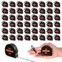 Copkim 50 Pcs 6 FT Mini Tape Measure Retractable Bulk Small Measuring Tape Pocket Size Measurement Tool for Operation Christmas Items Party Favor Gifts Stuffers for Men(Black)