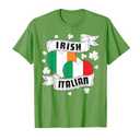 Half Irish Half Italian Ireland Italy Flag St Patrick's Day T-Shirt Medium