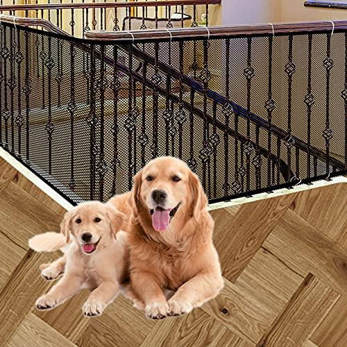 Balcony Netting for Pets, Stairway Net for Balcony, Pet Netting Balcony Black Net for Dogs Cats Kids Child Rail Net for Balcony Apartment, Baby Balcony Patios Stairway Net Black (10ft*2.6ft Thick)