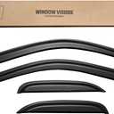 Window Rain Guards for 2007-2013 Chevy Silverado & GMC Sierra 1500, Out-Channel Window Vent Visors Shades Wind Deflectors for 07-14 Silverado & Sierra 2500HD/3500HD Extended Cab