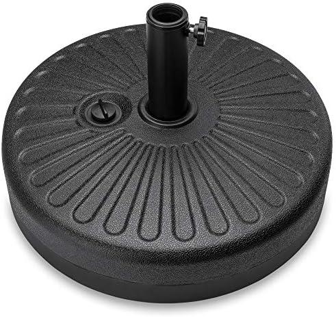 Best Choice Products Fillable Umbrella Base Stand Round Sunburst Plastic Patio Umbrella Base Stand, Pole Holder for Outdoor, Lawn w/ 55lbs Weight Capacity, Adjustment Knob