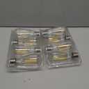 Ascher LED Edison Bulbs 6W, Equivalent 60W, High Brightness Cool White 4000K, 700 Lumens, ST58 Vintage LED Filament Bulbs with 80+ CRI, E26 Base, Non-Dimmable, Clear Glass, Pack of 8