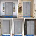 Magnetic Thermal Door Curtain Fits 32"X80" Doors, Thermal Door Cover for Winter Curtain Size 34x82Inch Thicken Oxford and Cotton Fill Doors Draft Stopper to Keep Cold Air Out Gray
