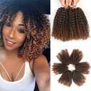 8 Inch Short Passion Twist Hair 6 Bundles Kinky Curly Crochet Hair for Black Women Curly Braiding Hair Crochet Braids Hair6Bundles8 Inch, 1B/30