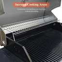 Grill Warming Rack for Charbroil Performance Tru-Infrared 3 Burner 463370719, Replacement Part for Charbroil 463371116, 463280019, 463371716 3-Burner Gas Grill, Warming Grates, Stainless Steel