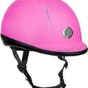 TuffRider Starter Basic Horse Riding Helmet | Comfortable Protective Equestrian Head Gear - SEI Certified (Large, Hot Pink)