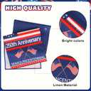 2 x 4th of July Table Runner, 250th Anniversary USA Table Runner, Patriotic American Flag Table Memorial Day Party Decor for Kitchen Dining, 72 x 13 Inch (2#)