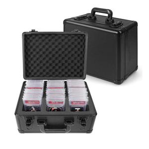 Graded Card Storage Box for PSA BGS SGC Slabs – Large 3-Slot Trading Card Box with Protective Foam Insert – Sports Card Case &Slab Case for Toploaders and Collectible Organizer