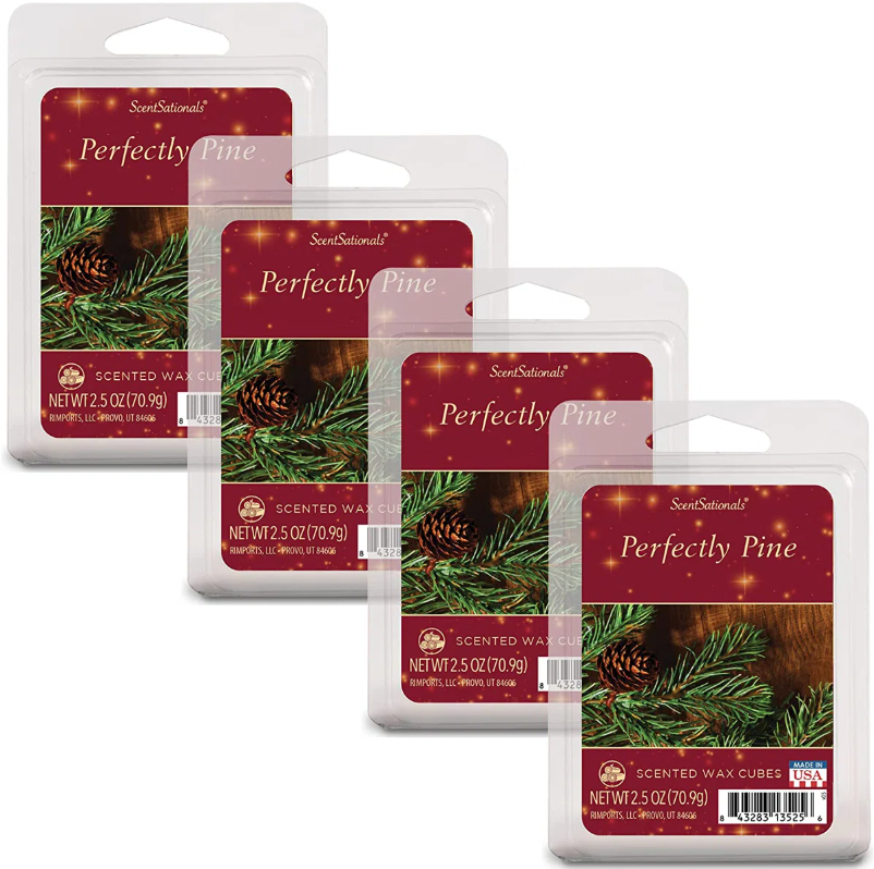 Scentsationals Wax Melts - Perfectly Pine Scented Fragrance - Wax Cubes Pack, Air Freshener - 10oz (24-Cubes)