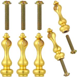5 x Ciieeo 4Pcs Metal Spindles Furniture Connectors Post Caps for Indoor Railing and Cabinet Hardware Glass Railing Post Connector Caps for Gallery Spindles