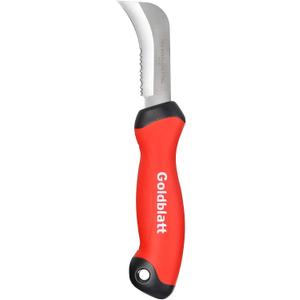 Goldblatt Stainless Steel Roofing & Flooring Knife - Linoleum Cutter with Soft-Grip Handle, Hook Knife for Cutting Carpet, Cable Skinning, Wallpaper, Turf