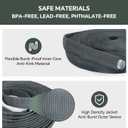Garden Hose 100ft, Made of TPU(Not PVC), Ultra-Light & Flexible Water Hose, Non-Shrinking, Easy to Store, Drinking Water Safe Material, All-weather, Black&Gray