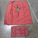 Bbq Grill Cover, 98" x 62", Utensil Cover, 31" x 20.5", Red with Black Trim