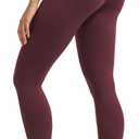 Willit Butterflux Yoga Pants Women High Waisted Workout Leggings for Women Tummy Control Athletic Running Gym Legging 25" 28" (Small, Red)
