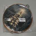 10" Christmas Vintage Round Wall Decor,Retro Framed Art,Christmas tree starlight Canvas Wall Art,Applies To Bedroom Living Room Increase the festive atmosphere Or As A Gift - A21