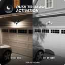 3 x GLOBE Electric 240W Twin Head Dusk to Dawn Security Flood Light, White Finish, Automatic Photocell, Hardwired, Weather Resistant Outdoor Spotlight, 17000081