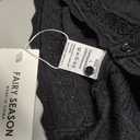 FAIRY SEASON Women's Cropped Cardigan Sweater Bell Long Sleeve 2025 Fall Lightweight Crochet Button Down Casual Elegant Knit Bolero Shrugs for Dresses Black Large