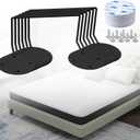 6 Pack Mattress Retainer Bar Keep Mattress Stopper from Sliding, Non Slip Mattress Gaskets for Bed Frame, Mattress Slide Stopper, Anti Slip Mattress Gripper, Mattress Brackets to Prevent Sliding