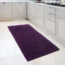 FLOLEOPA Soft Plush Microfiber Bathroom Rugs, Absorbent Bath Rugs Non Skid Machine Wash Dry Bath Mats for Tub,Shower and Bath Room Floor Mats (27.5x47inches, Plum)