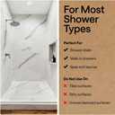 GORILLA GRIP Patented Square Shower Stall Mat, Small Bathtub Floor Mats for Stand Up Showers with Suction Cups and Drainage Holes, Machine Wash, Soft on Feet, Bathroom Accessories 21x21 Inch, Clear