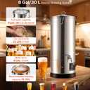 VEVOR Beer Brewing Equipment, 8 Gal/30L 304 Stainless Steel Home Beer Brewer,1500W All-in-One Home Brewing Kit with Tall strainer, Integrated Inner Barrel & Reinforced Handle
