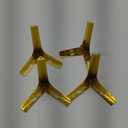 Set of 4 Furniture Legs - Vintage Mid Century Modern Style, 6.5 inch, Gold