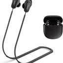 WOFRO Anti-Lost Strap for Bose QuietComfort Earbuds II& New Bose QuietComfort Ultra (2023), Sports Soft Silicone Lanyard (Black)