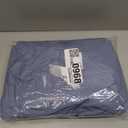 NLMUVW Round Fitted Vinyl Tablecloth with Elastic Edge 100% Waterproof Oil Proof PVC Table Cloth Wipe Clean Table Cover for Indoor and Outdoor, Denim Blue, 45"- 56"