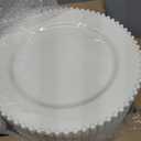 72 Pcs Party Plates Dinner Plate, 10 Inch Ivory Plastic Plate Disposable Heavy Duty,Fancy Ivory Charger Disposable Plastic Plate for Party Wedding Bridal Showers