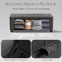 GRAINELL Storage Ottoman Bench, Upholstered Tufted Bedroom Bench with Storage, End of Bed Storage Bench for Living Room & Entryway, 350 lb Capacity, Linen Dark Gray