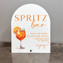 Aperol Spritz Bar Table Sign - Spritz Cocktail Recipe, Perfect for Bridal Shower and Baby Shower, Summer Wedding Decorations, Graduate, Retire, 8×11 Wooden Party Sign with Stand