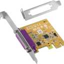 PCIe to Parallel Port Card, 1-Port LPT Adapter with Native Controller, Supports ECP/EPP/SPP/BPP, Compatible with Windows/Linux/DOS