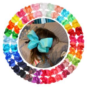 CLLOT 30Pcs Big 6 Inch Hair Bows for Girls Grosgrain Ribbon Bow Toddler Back to School Hair Accessories with Alligator Clips for Toddlers Schoolgirls Kids Teens