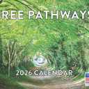 2 x Tree Pathways Nature Calendar 2026 12 Month Forest Gifts For Nature Lovers Trees Monthly Wall Calender | American Made In The USA