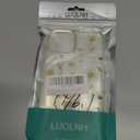 luolnh Compatible with iPhone 14 Case for Girly Women Shockproof Clear Plant Pattern Hard Back Cover for iPhone 14 6.1 inch 2022(Green Chrysanthemum)