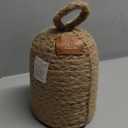 PEMAR Handwoven Jute Door Stopper with Handle  Weighted Door Stop for Indoor Use, Floor-Friendly Felt Base, Subtle Handcrafted Home Accent (5.1''D x 7.5''H, 5.2lb)