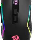 Redragon M693 Wireless Gaming Mouse, 8000 DPI Mice w/ 3-Mode Connection, BT & 2.4G Wireless, 7 Macro Buttons, Reliable Power Capacity for PC/Mac/Laptop (Standard, Black)