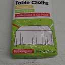 Pureegg Plastic Table Cloth Disposable 10 Pack, 54 x 108 Inch Table Cloths, Party, Picnic, Wedding, Decorative Tablecloths, Rectangle, White Plastic Cover, Leakproof & Sturdy, White